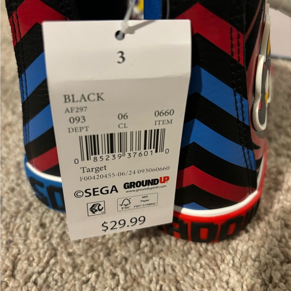 Kids' Sonic High-Top Sneakers - Black sz3 - Picture 5 of 8